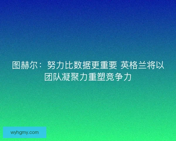 图赫尔：努力比数据更重要 英格兰将以团队凝聚力重塑竞争力
