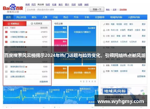 百度搜索风云榜揭示2024年热门话题与趋势变化，引领网络热点新风潮